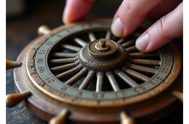 Restaureerde antieke scheepskist met verfijnde details en gepolijst messingbeslag