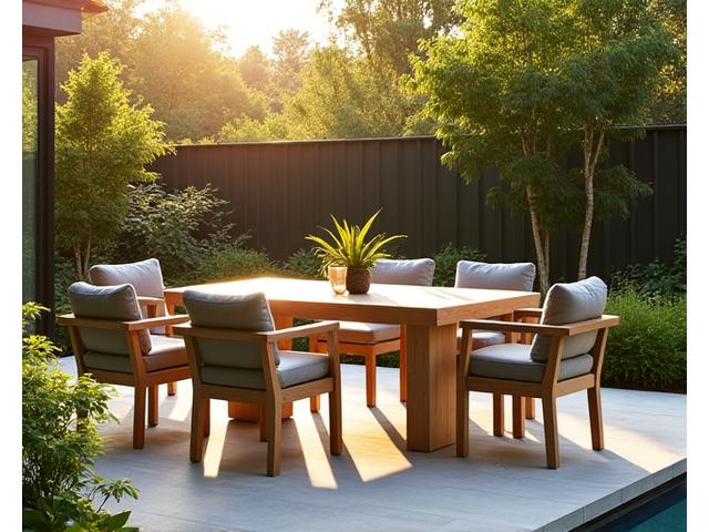 Duurzame outdoor terrastafel en stoelen